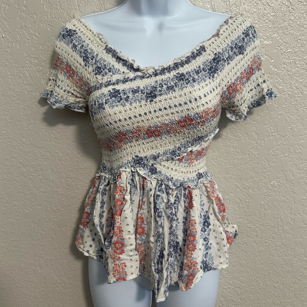Jopna Peplum Floral Blouse | Size S